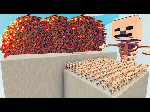 200x MINECRAFT SKELETON + 1x GIANT vs EVERY GOD - Totally Accurate Battle Simulator TABS
