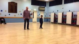 Dad and Son Christmas tap dance