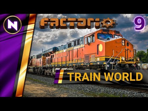Factorio 0.17 Train World #9 UPGRADING HUB AND SEARCHING FOR OIL