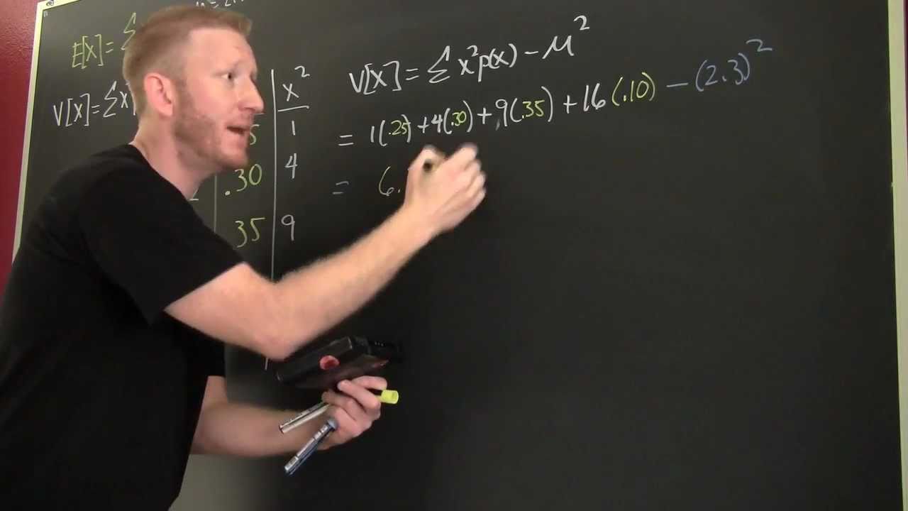 The Variance and Standard Deviation of a Probability Distribution