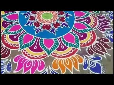 Latest Simple Bhogi Kundala Muggulu 15*1 Dots  Easy 