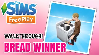 The Sims FreePlay - Bread Winner Quest - Walkthrough Tutorial!