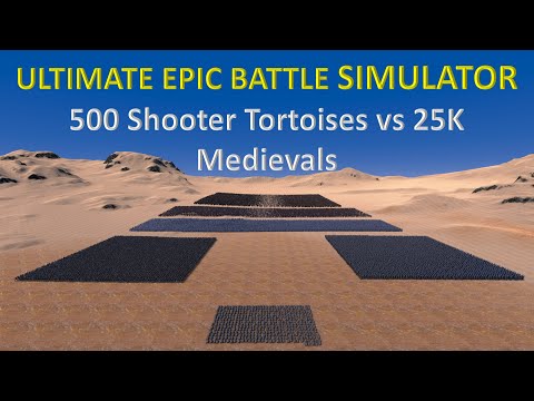 Ultimate Epic Battle Simulator - 500 Shooter Tortoises vs 25K Medievals