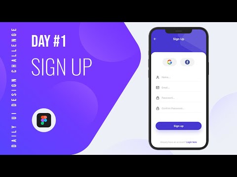 UI Design Challenge | Daily UI 001 | SignUp Design