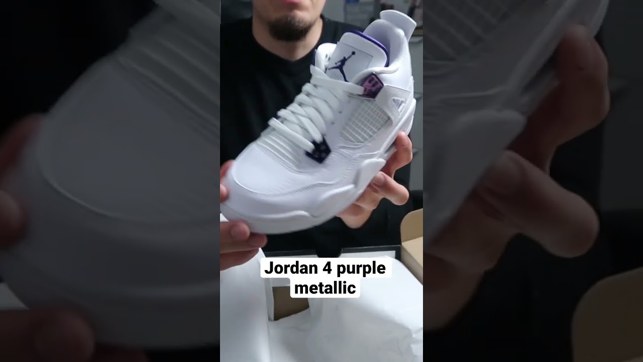 Unboxing Jordan 4 purple metallic #unboxing #sneaker #jordan4