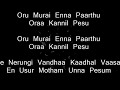 7UP Madras Gig - Orasaadha Instrumental | Karaoke with Lyrics