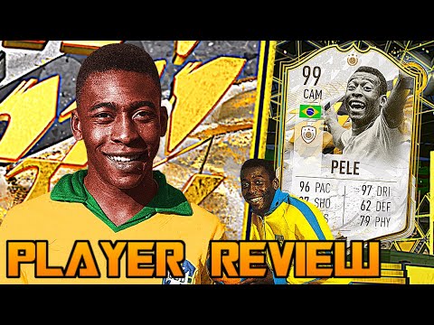 FIFA 22 99 ICON MOMENTS PELE PLAYER REVIEW! THE ONLY 99 CARD IN FIFA 22! 😱 FIFA 22 ULTIMATE TEAM