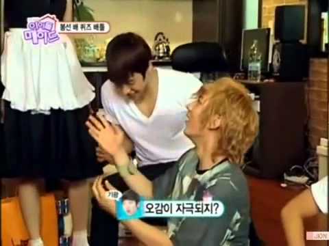 BEAST B2ST eyedollmaid Cut   Kikwang kisses Hyunseung's head
