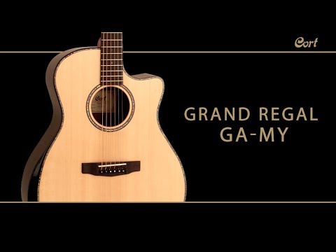 Cort GAMYBEVELNAT Grand Regal Acoustic Cutaway Guitar. Natural Glossy Arm Bevel image 6