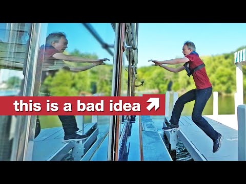 從移動的船上跳下送信 (Delivering mail by jumping from a moving boat)