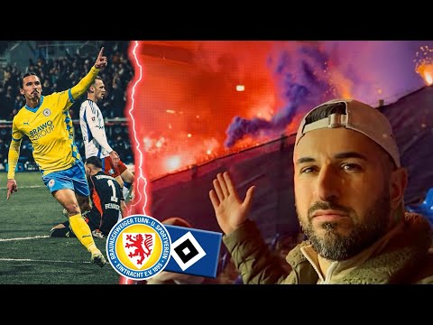 HSV gets SHAVED😩PYRO SHOW🧨💥+ CHOREO- Eintracht Braunschweig vs. HSV Stadium Vlog | Bardia Barati