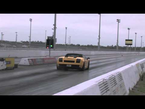 2008 Lamborghini Gallardo Heffner Twin Turbo 1/4 mile Drag Racing