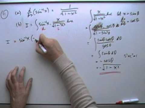 2012 SQA Advanced Higher Maths:  11  (integration by parts)