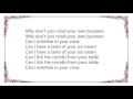Chicks on Speed - Mind Your Own Business Lyrics