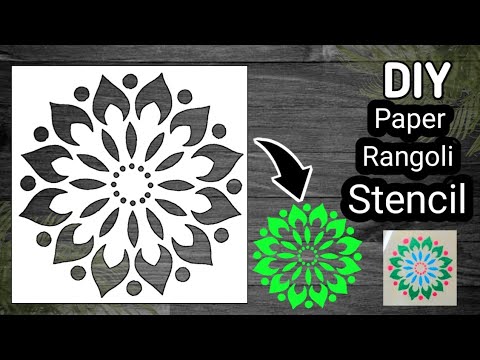 Paper Rangoli | Easy Rangoli Paper Cutting | Rangoli Stencil