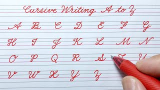Cursive writing A to Z | Cursive ABCD | English capital letters ABCD | Cursive handwriting practice