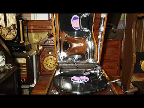Marzipan. The Steve Race Bop Group. Paxton 78rpm from 1949. Customised HMV 102 Portable Gramophone