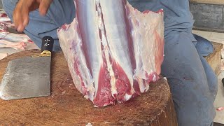 Best mutton cutting skill in Pakistan | fast mutton cutting | Puth cutting in amazing style #shorts