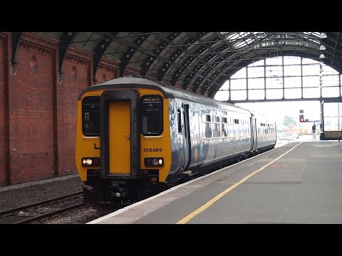 ** Rare Platform 1 Allocation ** Northern Rail 156469 Arriving at Darlington From Saltburn