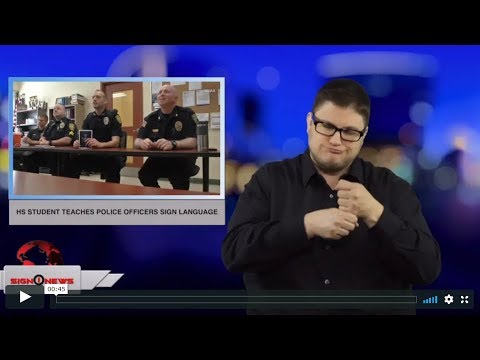 HS student teaches police officers sign language (ASL - 5.8.19)