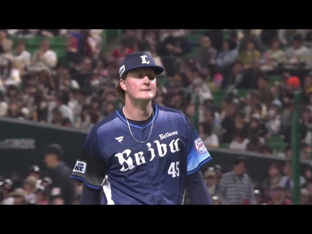 【8回裏】最後は157km/h!! ライオンズ・ウィンゲンター 2つの三振を奪い無失点に抑える!! 2025年4月6日 福岡ソフトバンクホークス 対 埼玉西武ライオンズ