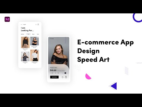 E Commerce Mobile App Design - Speed Art  | Adobe XD