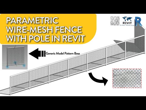 Parametric Wire Mesh Fence in Revit