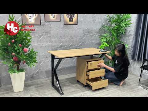 Bàn Làm Việc Chân Sắt Khung Chữ K - BLV4