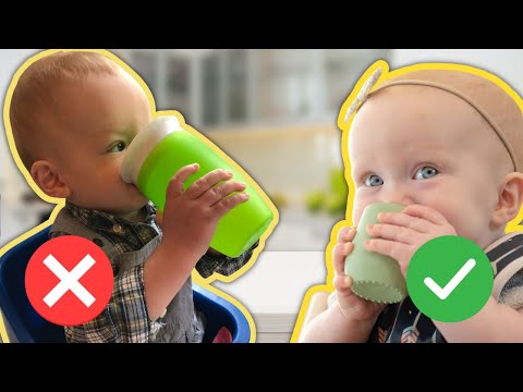 Baby Drinking Out of an Open Cup at 6 Months