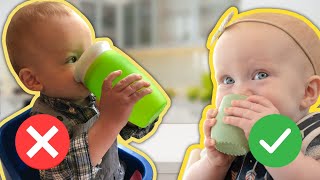 Baby Drinking Out of an Open Cup at 6 Months