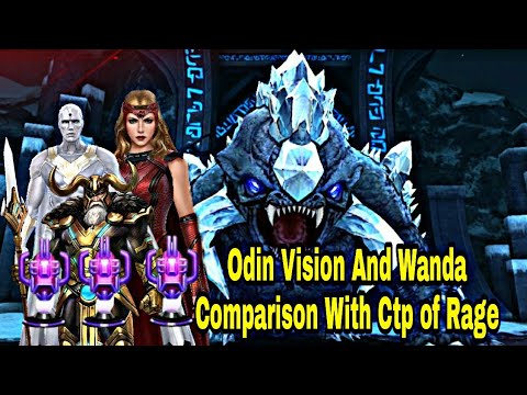 Scarlet Witch VS Vision VS Odin Comparison On ABX Burn Universal Super Hero - Marvel Future Fight