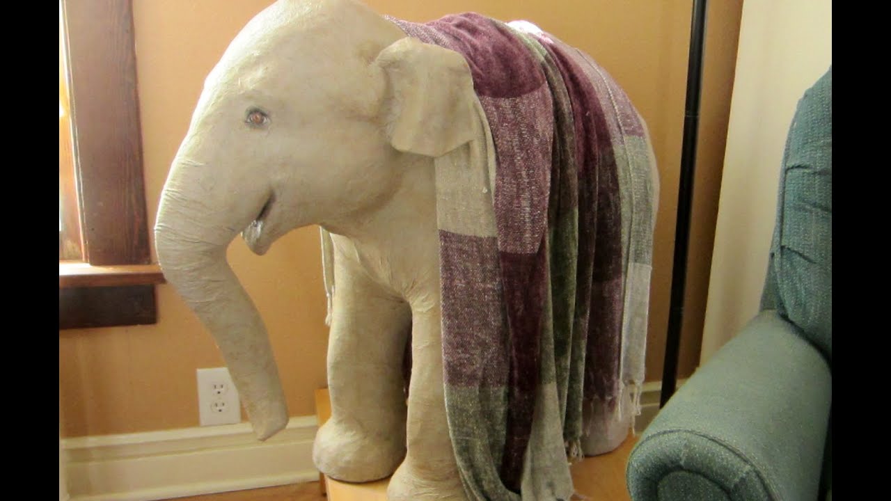 Sculpture paper mache elephant tutorial