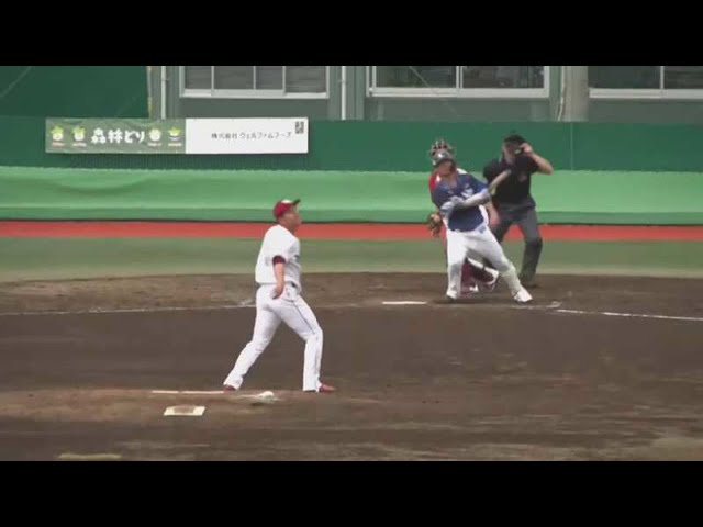 【ファーム】レフトオーバー‼ ライオンズ・佐藤がタイムリー2ベースヒットを放つ‼ 2021/3/30 E-L(ファーム)