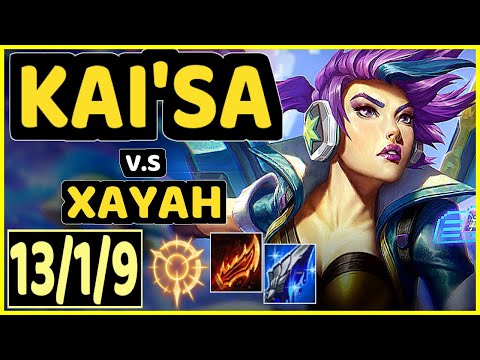 NIXERINO (KAI'SA) vs XAYAH - 13/1/9 KDA BOTTOM ADC GAMEPLAY - EUW Ranked GRANDMASTER