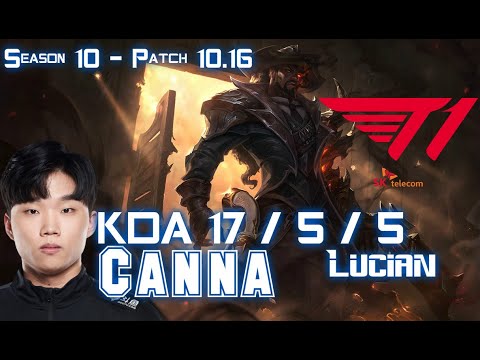 T1 Canna LUCIAN vs KLED Top - Patch 10.16 KR Ranked