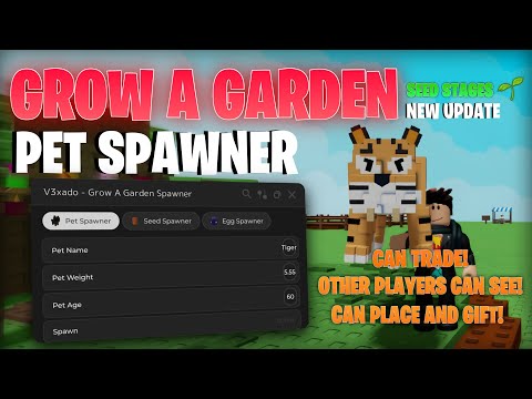 Последний скрипт FE Grow A Garden для спавнера питомцев | Обновление этапов посева 🌱 | Без ключа ...
