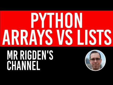 Python Lists vs Arrays