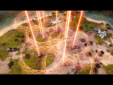 Unleash the Athena | Red Alert 3 , 3v3 Vs Brutal Ai | Custom Tournament Map | Multiplayer gameplay