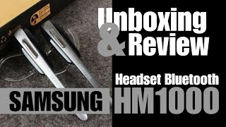 Unboxing Headset Bluetooth SAMSUNG HM1000 | Headset Bluetooth murah meriah model keren