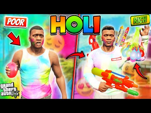 😂GTA 5 : Playing HOLI in GTA 5!