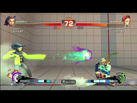 Super SF4 Rank match: Saqs (rose) vs Rokubear (cammy)  4