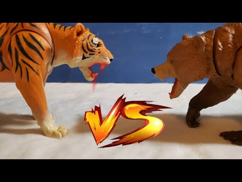 Siberian Tiger vs Grizzly Bear[Stop Motion]