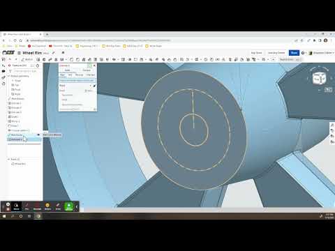 Part Studios を使用したパーツ設計: 演習 6: ホイール リムの完成