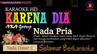 Download lagu Karaoke Karena Dia - AKA group (Ver. Eka Pratiwi Electone) nada pria C || Karaoke HD. mp3