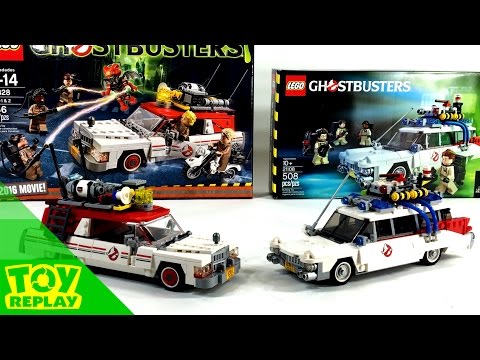 LEGO Ecto-1 Comparison Toy Review | Ghostbusters 2016 1984 2014 Minifigures and Vehicles #ToyReplay