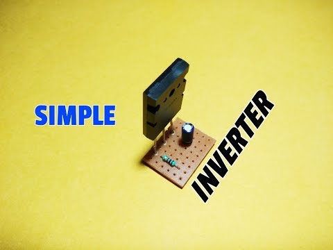 How To Make Simple Inverter Circuit 12V DC To 220V AC Using Transistor..Transistor Inverter.. Video