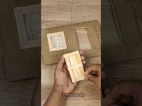 Make a Tiny Door & Window in Just 3 Minutes!  #MiniatureHouse #CardboardCraft #MiniDoor #3MinutesDIY