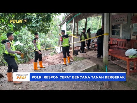 POLRESTA BANYUMAS RESPONS CEPAT BENCANA TANAH BERGERAK DI DESA KETANDA SUMPIUH