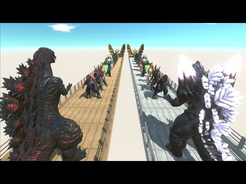 SHIN GODZILLA VS SPACE GODZILLA DEATH RUN  - Animal Revolt Battle Simulator