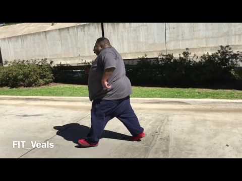 Dallas Rapper Corey Struggs works ladder drills.